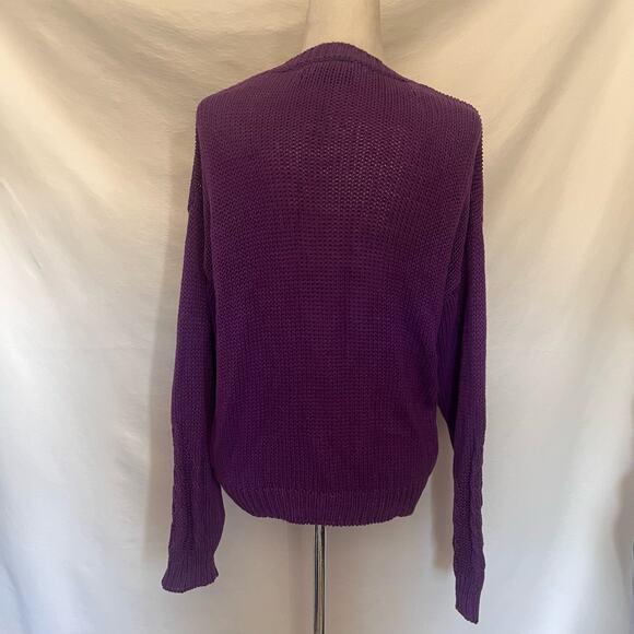 Vintage 90s Patsy's Place Cable Knit Cardigan Womens Sweater Small Y2K Preppy - Picture 6 of 13